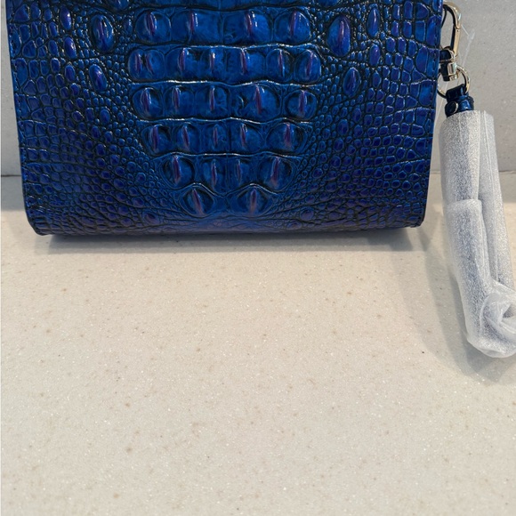 Brahmin Navy Embossed Leather Bag - Picture 2 of 3